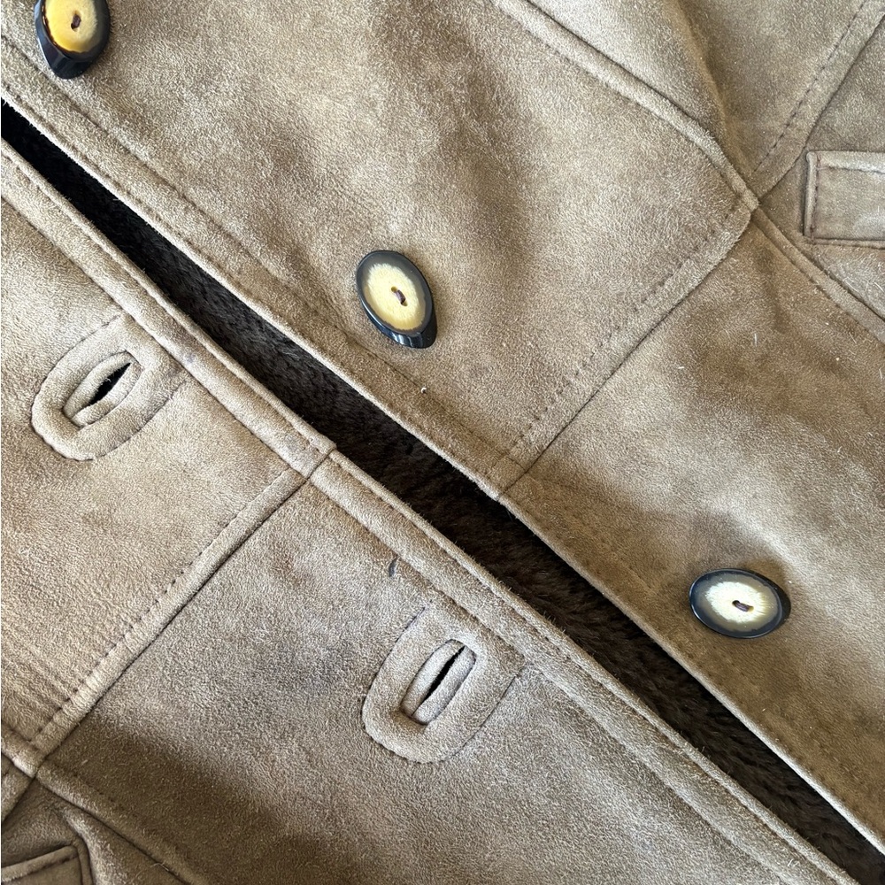 Vintage Burberry Shearling Coat - Picture 3 of 4